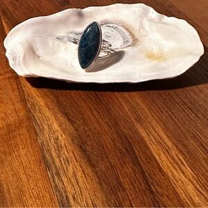 Bold Silver and Apatite Women's Ring